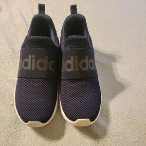 Navy blue Adidas slip on sneakers